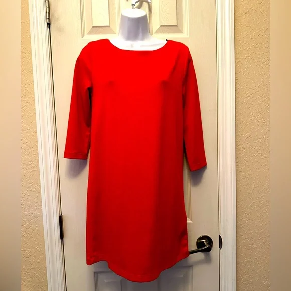 Red H&M 3/4 sleeve mini dress - Picture 1 of 3